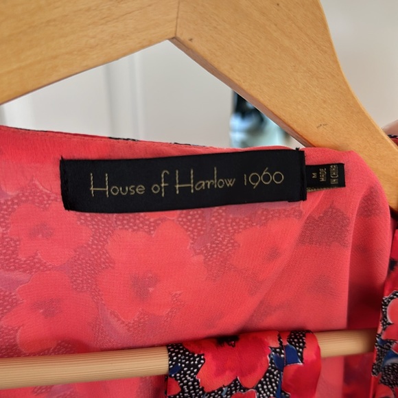 House of Harlow Aja Mini dress in red poppy floral - Picture 5 of 7